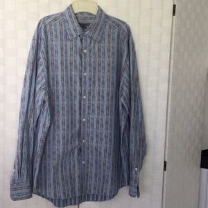 Johnston & Murphy Shirt size XL button down long sleeves Tailored Fit       #298